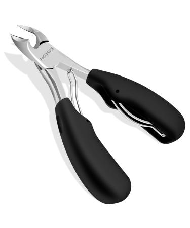Toenail Clippers Professional Ingrown Toenail Tools Podiatrist Toenail Clippers Super Sharp Curved Blade Suitable for Trimming Ingrown or Thick Toenails Suitable for Men & Seniors (Black)
