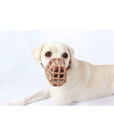 Baskerville Anti-Poison Bait Muzzle for Dogs - Size 8 | Comfortable Secure Biting Protection for Large Dogs with Long Snouts | Pant & Drink Easily - Buy Online on GoSupps.com