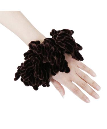 Faguo Fluffy Velvet Hijab Scrunchies for Muslim Women | Single-Color Big Hair Ring Tie & Flexible Rubber Band - Buy Online on GoSupps.com