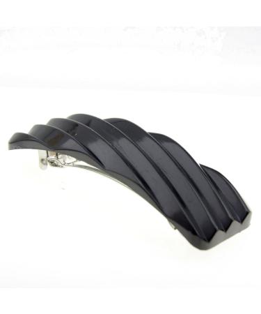 1pc hair clip jagged 8.8x3cm in black - Made in Germany - WeLoveBeads