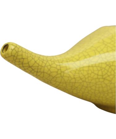 ANCIENT IMPEX Ceramic Neti Pot 250 Ml (Crackle Yellow) with 5 Sachets Neti Salt | Natural Remedy for Nasal Health Congestion & Sinus Flush | Ayurvedic Nasal Rinse Pot - Buy Online on GoSupps.com