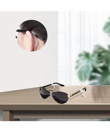 Vepoty Glasses Retainer - 10 Pairs Non-Slip Silicone Ear Grips for Eyewear | Soft Temple Holders in White - Ideal for Secure Fit & Comfort - Buy Online on GoSupps.com