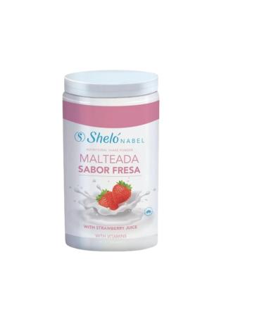 Nutritional Shake Powder Strawberry Sugar-Free Vitamins & Protein Shelo Nabel 16.9 oz