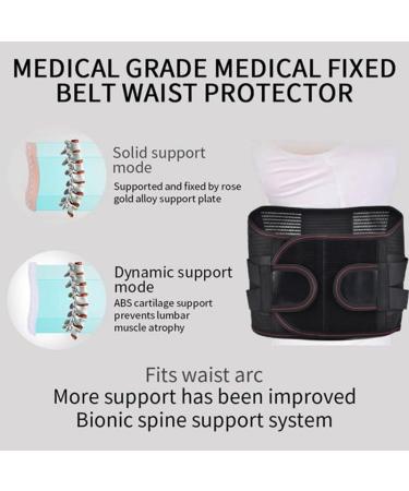 Jalzdieod Thermal Waist Belt Lumbar Support Belt Self Heating Steel Waist Belt for Lumbar Disc Herniation Strain Pain Relief(XL) - Buy Online on GoSupps.com