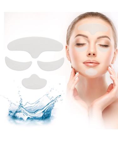 4PCS anti -aging silicone patches anti -fold silicone patch pad skin tightening washable forehead eye face chin patch to avoid and remove fine lines