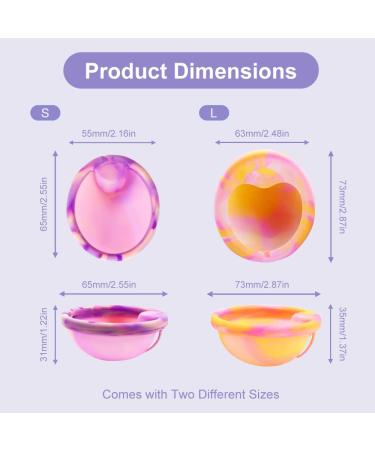 Cliunt Menstrual Disc Set - 2 Reusable Discs (S+L) for Intimacy Swimming & Sports | Purple & Yellow - Buy Online on GoSupps.com