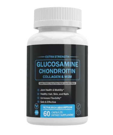 Okian Glucosamine Chondroitin MSM Collagen Supplement Veggie Capsules