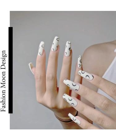 3D Black White Butterfly Nail Art Stickers - Self-Adhesive Constellation Flowers Star Moon Designs - 6 Sheets - Buy Online on GoSupps.com
