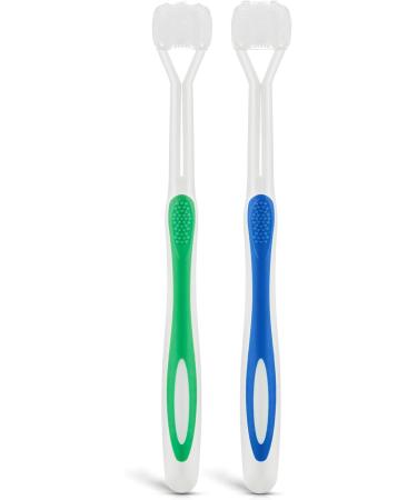Wllhyf Autism Toothbrush for Adults & Children - 3-Sided Soft Travel Toothbrush for Complete Gum Care Deep Cleaning with Large Angle Bristles (2 Pack) - Buy Online on GoSupps.com