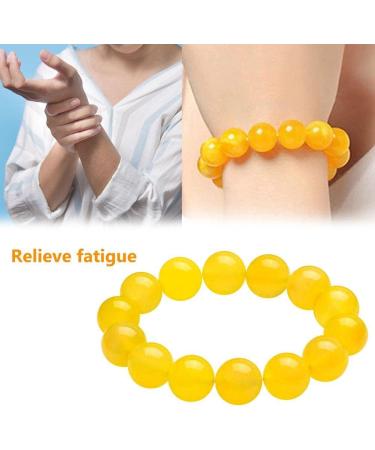BNKK Yellow Jasper Cleansing Bracelet - Gemstone Beaded Stretch Agate Bracelet for Aromatherapy & Healing Chakras - 10CM - Buy Online on GoSupps.com