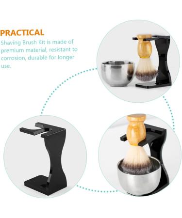 Shop Minkissy Razor Set & Hairdressing Brush - Men's Shaving Brush & Acrylic Holder for Salon Quality Grooming - Buy Online on GoSupps.com