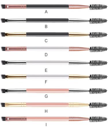 Dajidafu Eyebrow Brush Rose Gold Handle Professional Foundation Tinting Multi-colored Brow Brushes Eyeshadow Making Eyeliner White/Rose Gold - Buy Online on GoSupps.com