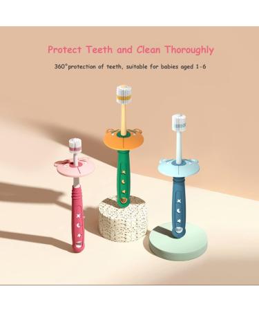 soobei Baby 360Toothbrush Kids Toothbrush - Soft Nanometre Bristles - 3 Pack (Pink+Blue+Green) | Ideal for Babies and Toddlers Ages 1-6 - Buy Online on GoSupps.com