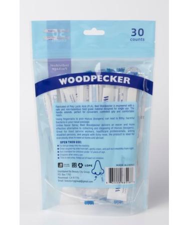 Woodpecker Nose Tips - 30 Count Nasal Hygiene Tool for Easy Booger Removal & Nose Cleaning - Buy Online on GoSupps.com
