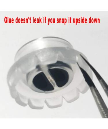 100Pcs Disposable Eyelash Ring Holder - Professional Adhesive Stand with Unique Flower Design for Eyelash Extensions | Plastic Material - Buy Online on GoSupps.com