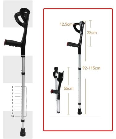 Forearm Crutches Adult Portable Folding Walking Cane Height Adjustable Ergonomic & Heavy Duty for Standard & Tall Adults Bathing in Sunlight - Buy Online on GoSupps.com