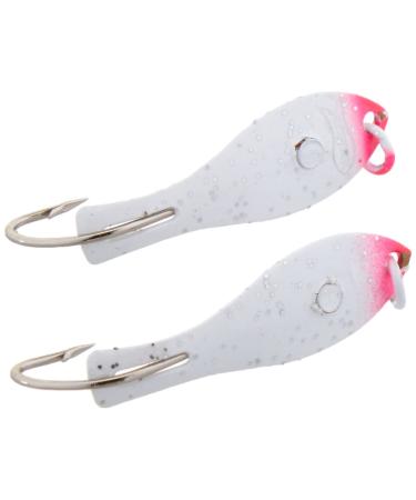 Nungesser 30GLO-2RW 000 Shad Spoon, Hot Pink and White Finish