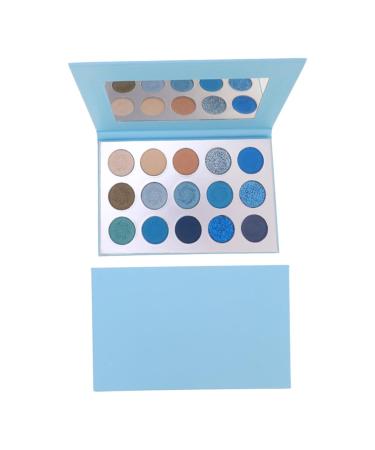 Angoily 15 Eyeshadow Palette Makeup Palette Woman Eyeshadow Compact Eye Shadow Miss Make up Kit Glitter 1 count (Pack of 1) Blue