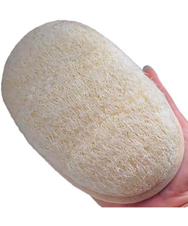 Exfoliating Natural Loofah Sponge Pad Scrubber for Men and Women - Beige | 1pc - Buy Online on GoSupps.com