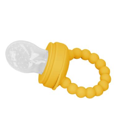 Feeding teat removable silicone teat for edible fruits (yellow)