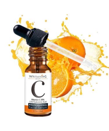 Organic Vitamin C Serum for Face - Anti Aging Brightening Serum with Hyaluronic Acid for Dark Spot Correction, Fine Lines & Wrinkles - Anti Wrinkle, Dark Circles, Age Spots, Pore Cleanser, Acne Scars - Buy Online on GoSupps.com