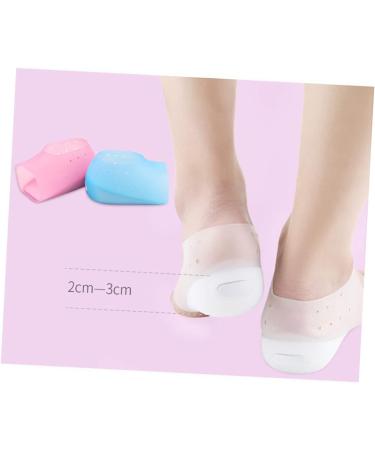FRCOLOR Insoles for Plantar Heel Cushion - Height Increasing Inserts Invisible Shoe Pads 2 Pairs - Pink Color 12x4.5cm - Buy Online on GoSupps.com