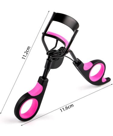 Eyelash Curler Professional Lash Curler with 6 Extra Silicone Refill Pads Lash Curler Lash Curler Handle Tool Cosmetic Makeup Tools for Women and Girls Black Pink - Buy Online on GoSupps.com