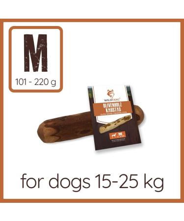 Wildfang Olive Wood Chewing Toy for Dogs | Dental Care Alternative to Coffee Wood | Ideal for Puppies & Dogs up to 25kg - Size M (101g) - Buy Online on GoSupps.com