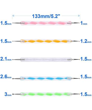 dijiusidy 1 Set Dotting Tools Nail Art Drawing Painting Carving Set Manicure Tools Double-headed Multifunctional Point Drill Pen - Buy Online on GoSupps.com
