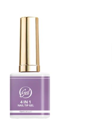 Zibeem UV Gel Nail Glue 15ml Long Lasting 4-in-1 Adhesive Clear Acrylic Gel for LED Nail Tips For Women Salon Daily Use Travel Party Manicure Practical