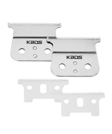 KBDS T Blades, T Blade Replacement for Trimmer 2 sets (Ceramic T Blade + Sliver Steel Blade)