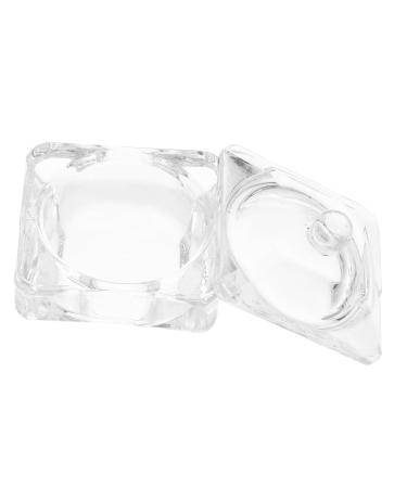 ABOOFAN Diamond Decor Candy Jar Nail Liquid Holder Acrylic Nail Supplies Dappen Dish for Acrylic Nails Nail Accessories Acrylic Nail Tools Nail Powder Heart-shaped Glass