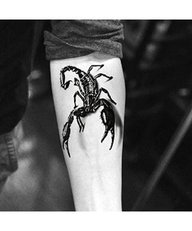 Yeeech 3D Scorpion Temporary Tattoos Sticker Black - Set of 2 Sheets for Men - Buy Online on GoSupps.com