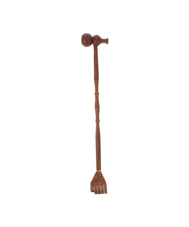 Beavorty 1stk Massagehammer Toksen MassageStab SCHABURE RESICATION SECTORATIONS FOR THE BOUTHING SCHRAPE CHORE HARD DRAVE SCHAME WENGE Wenge Cervical vertebrae rear fabric 50x8x3.5cm light brown