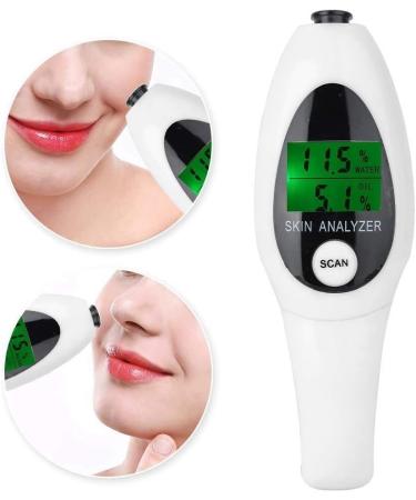 Skin Tester - Moisture Monitor Facial Precision Skin Sensor Water Oil Analyzer with Digital LCD Display (Color : White) - Buy Online on GoSupps.com
