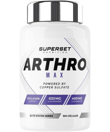 Superset Nutrition - Arthro Max (100 caps) - 633 mg de Glucosamine et 400 mg de Chondro tine - Soutient la sant de tes articulations - Buy Online on GoSupps.com
