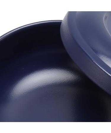 Men's Dark Blue Shaving Soap Bowl with Lid - Premium Wet Shave Set for Cream & Soap - Buy Online on GoSupps.com