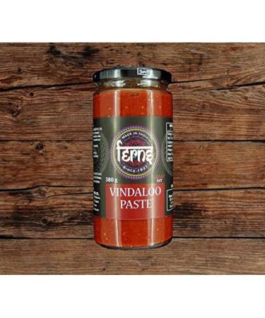 Ferns Vindaloo Curry Paste | Perfect for Grilling Marinating Stir-Frying | Fiery Paste | Vegan Vegetarian & Halal | Gluten Free (GF) | Free from Artificial Colours and Flavours | 380g Jar - Buy Online on GoSupps.com