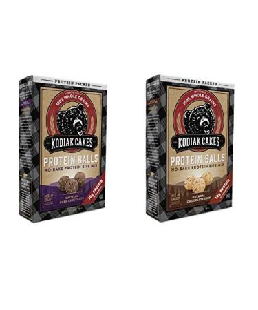 Kodiak Cakes Oatmeal Chocolate Chip and Dark Chocolate Protein Balls Sampler Set Try Them Both 2 Piece Assortment