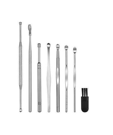 Ear Cleaner Limpiador De Oidos Limpiador De Oidos 8pcs Stainless Steel Earpick Ear Cleaner Set for Individual Health Care Earwax Removal Tools Ear Cleaners Ear Cleaners