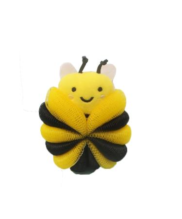 Cute Animal Bath Loofahs Sponge Pouf Mesh Body Scrubber Shower Exfoliating for Women Kids Girls Boys Bee