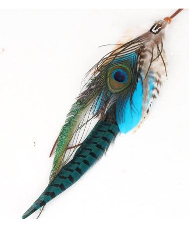 Zoestar Boho Feather Hair Clip Hippie Hair Extensions Indian Feather Clip Comb Hairpin Headdress DIY Accessories for Women and Girls (Set 2) - Buy Online on GoSupps.com