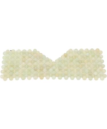 Ververt Touch Eye Care Jadestone Blindfold Eye Massage Tool for Fatigue Relief Edema Reduction & Sleep Promotion | Light Green - Buy Online on GoSupps.com