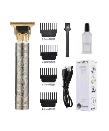 Razors T9 Home Hairdresser Remaining Battery Shows Hair Beard Trimmer Hair Salon Special Personal Care Small Home Appliances(ABS Bronze Dragon)