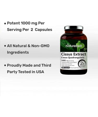 NatureBell Cissus Quadrangularis Capsules- 1000mg 180 ct. Joint & Bone Support Supplement - Buy Online on GoSupps.com