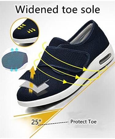 Women's Diabetic Shoes - Adjustable Closure, Non-Slip, Wide Width - Black 10.5 Wide - Ideal for Edema, Plantar Fasciitis, Bunions, Arthritis, Swollen Feet - Buy Online on GoSupps.com