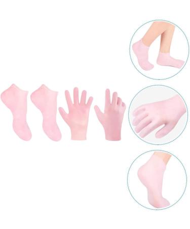 ABOOFAN 2 Sets Hydrating Sock Gloves Cracked Heel Treatment Sock Gel Boat Socks Moisturizing Socks and Gloves Moisturizing Heel Sleeves Silicone Gloves Dry Crack Heel Socks High Heel Spa - Buy Online on GoSupps.com