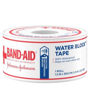 Band-Aid Heavy Duty Waterproof Tape 1 Inch x 10 Yards, Pack of 2
