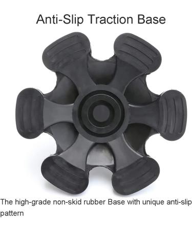 YAMTHR 6-Point Cane Tip for 34 Inch Walking Canes - Self-Standing Anti-Slip Rubber Foot Attachment (Black) - Buy Online on GoSupps.com