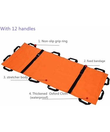 Oxford Folding Soft Stretcher Portable Transport Emergency Back Stretcher with 12 Handles Waterproof Storage Bags Capacity 350 lbs for Hospital Clinic Home Sports venues Ambulance - Buy Online on GoSupps.com